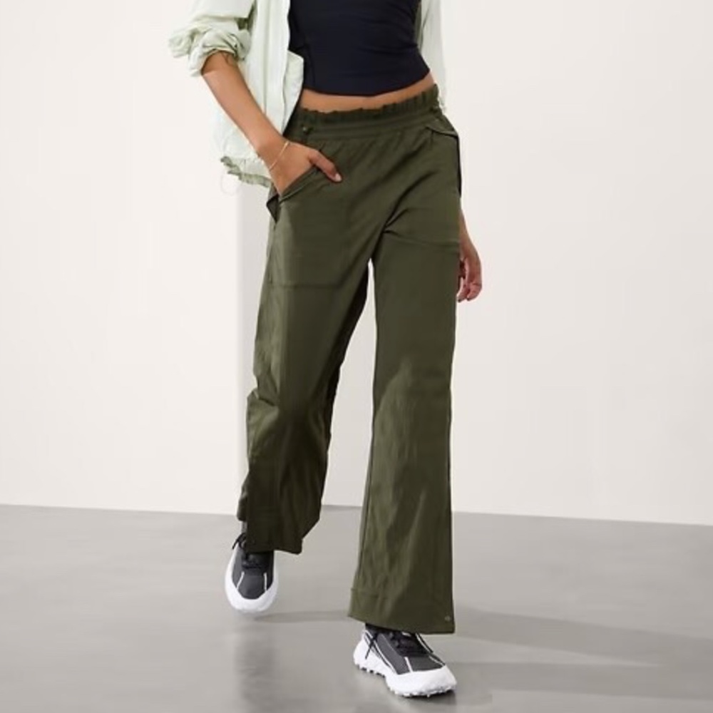 Athleta Forest Green Straight Leg Pants